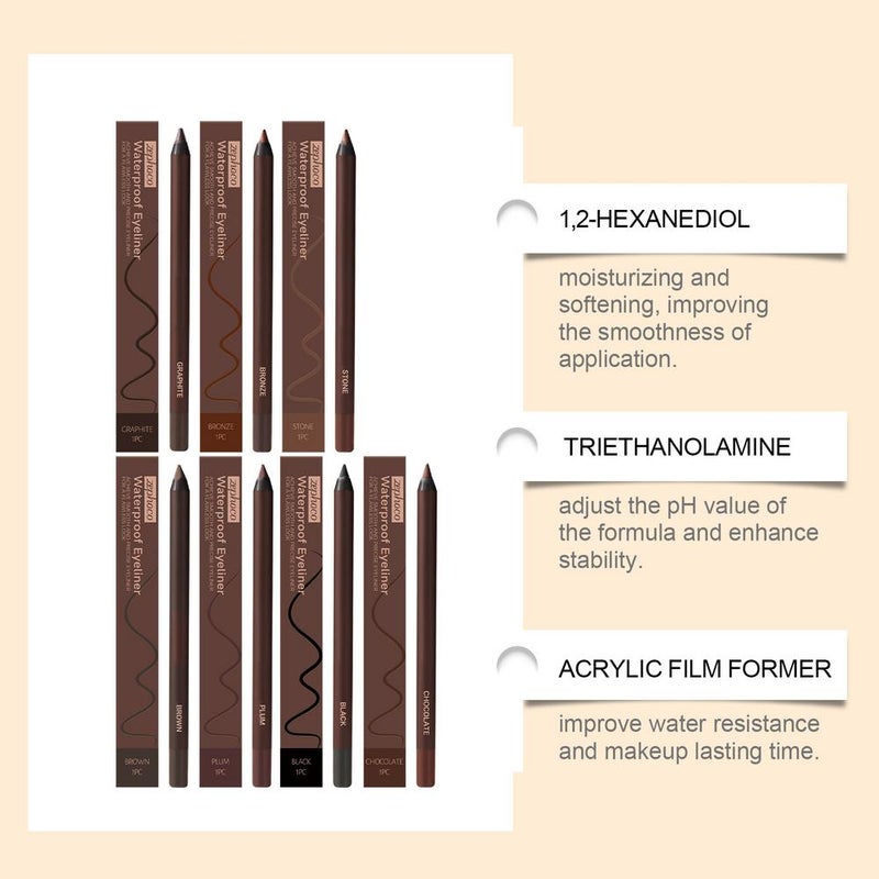 24Hr Waterproof Eyeliner, Sharpenable Eye Pencil, New Personal Eyeliner, No Smudging, Fading, Smooth And Easy To Color - Image 3